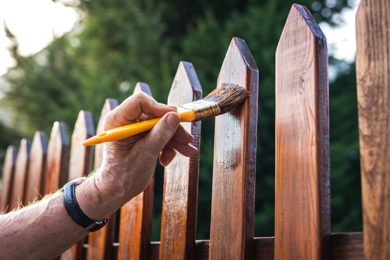 Picket Fence Staining