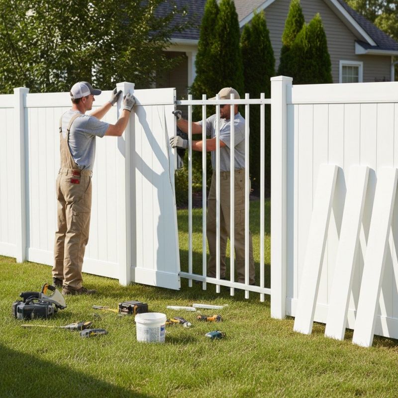 Picket Fence Staining