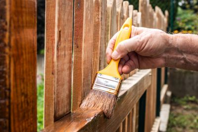 Picket Fence Staining